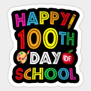 100Th Day Of School Teachers Kids Child Happy 100 Days Sticker